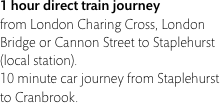 1 hour direct train journey